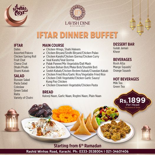 Iftar buffet in Karachi
