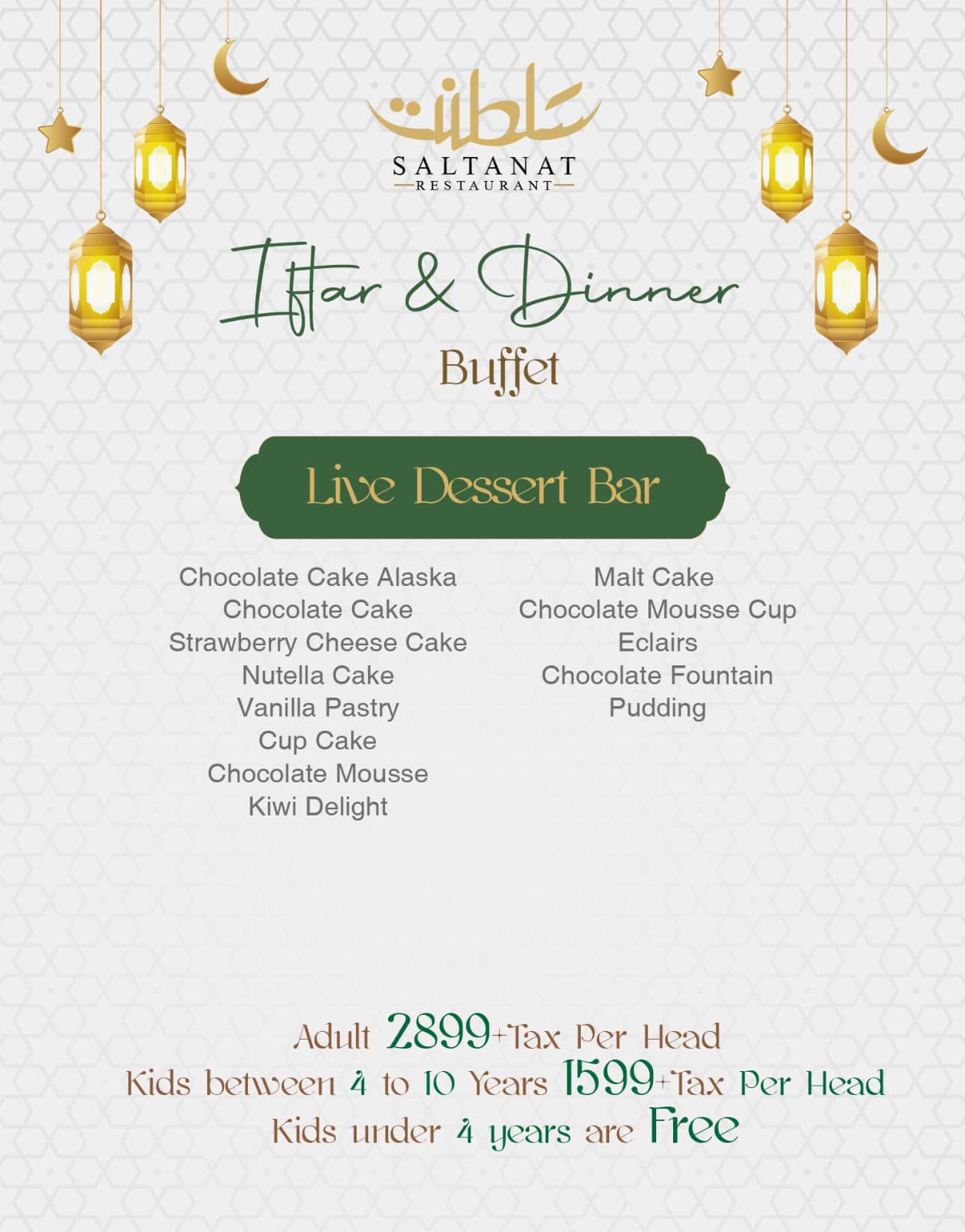 Iftar buffet in Karachi